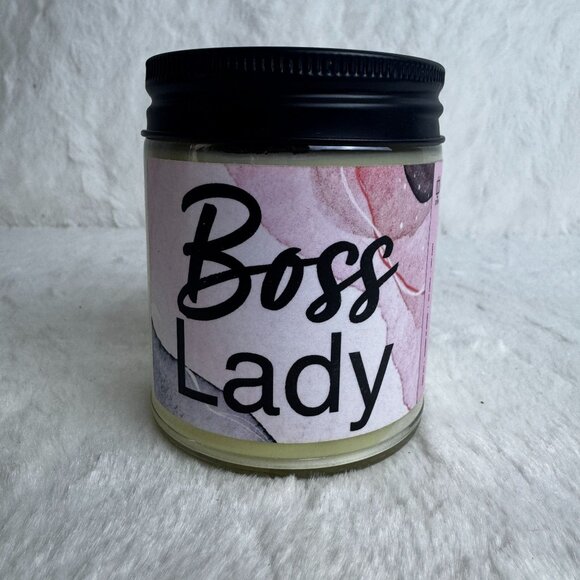 Boss Lady Scented Candle 8oz Glass Jar With Lid By Uniqli Decor - Picture 1 of 4